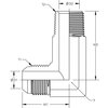 World Wide Fittings Male JIC to Male Pipe 90° Elbow - Long F5425X04X02